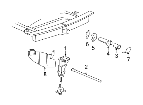 2007 Cadillac Escalade EXT Spare Tire Carrier Diagram
