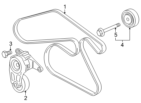2014 Cadillac XTS Belts & Pulleys Diagram