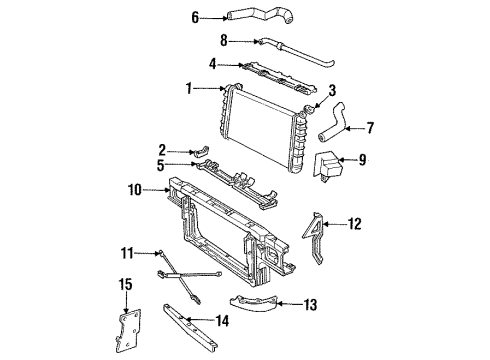 1993 Cadillac Fleetwood Cooling System, Radiator, Cooling Fan Diagram