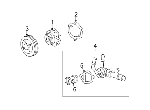 2009 Saturn Vue Cooling System, Radiator, Water Pump, Cooling Fan Diagram 4 - Thumbnail
