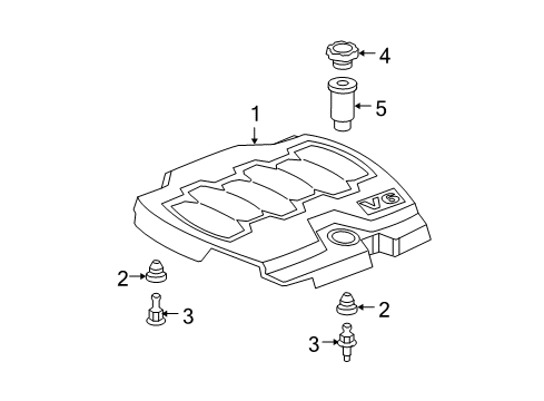 2011 Buick Lucerne Engine Appearance Cover Diagram