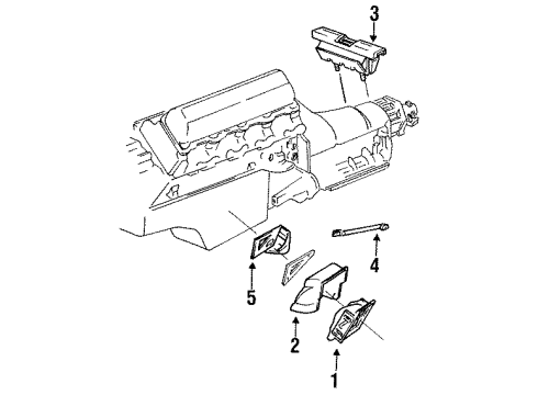 2000 GMC Yukon Engine & Trans Mounting Diagram
