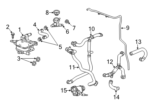 2018 Cadillac CT6 Reservoir Hose Diagram for 84126582