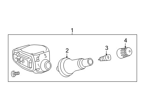 2022 GMC Terrain TPMS Sensor Diagram for 13540606