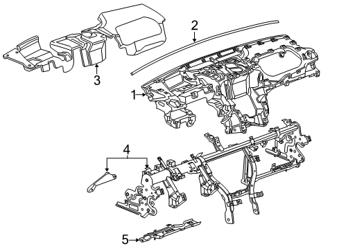 2013 Cadillac ATS Cluster & Switches, Instrument Panel Diagram