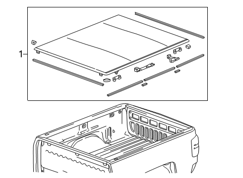 2020 Chevy Silverado 1500 Exterior Trim - Pick Up Box Diagram 5 - Thumbnail