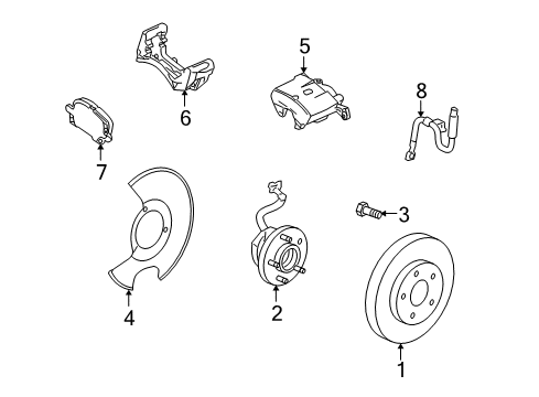 2009 Saturn Aura Brake Components Diagram