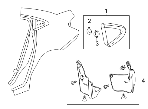 2016 Chevy Cruze Exterior Trim - Quarter Panel Diagram
