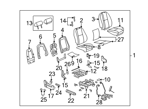 2010 GMC Sierra 1500 Lumbar Control Seats Diagram