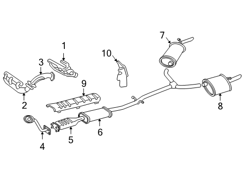 1998 Buick Park Avenue Exhaust Components Diagram