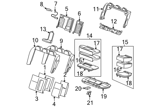 2012 Chevy Impala Rear Seat Components Diagram