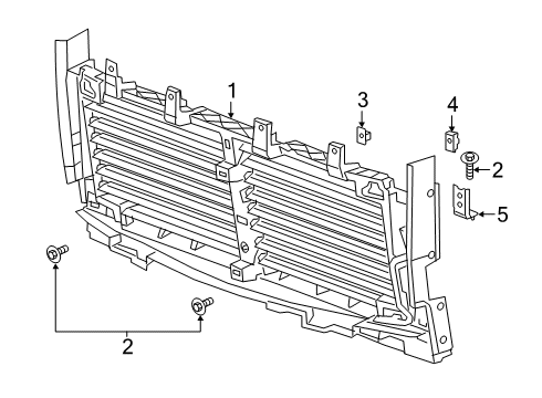 2019 Chevy Silverado 1500 LD Front Panel Diagram