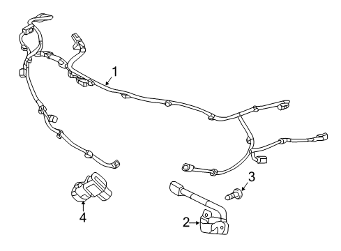 2019 Chevy Bolt EV Electrical Components - Front Bumper Diagram