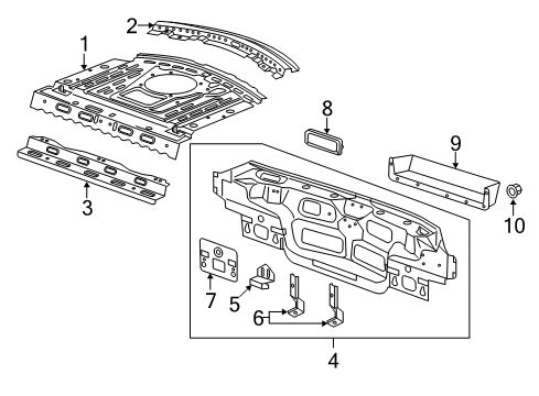 2015 Cadillac ELR Rear Body Diagram