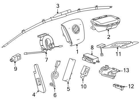 2015 Buick Regal Air Bag Components Diagram