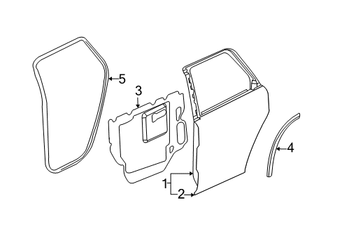 2008 Pontiac Torrent Rear Door Diagram