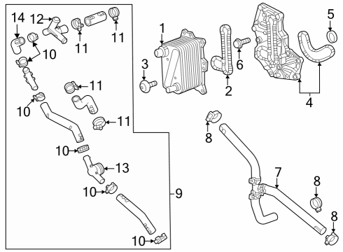 2023 GMC Sierra 1500 Oil Cooler Diagram