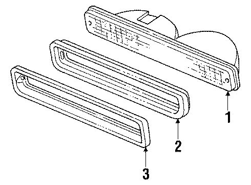 1985 Buick Electra Park & Signal Lamps Diagram