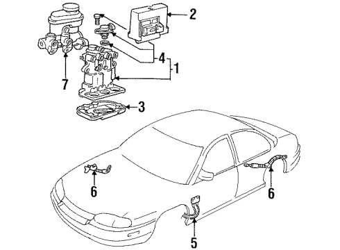 1996 Chevy Lumina Anti-Lock Brakes Diagram
