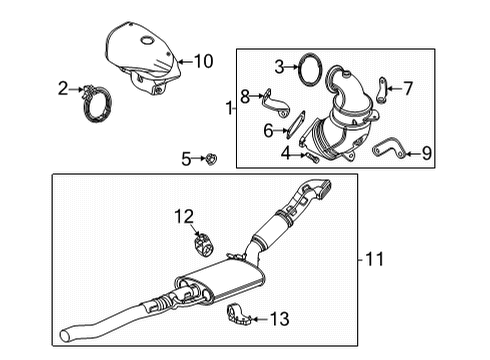 2023 Chevy Trailblazer Exhaust Components Diagram