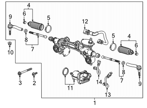 2021 GMC Yukon XL Steering Gear Diagram for 85113640
