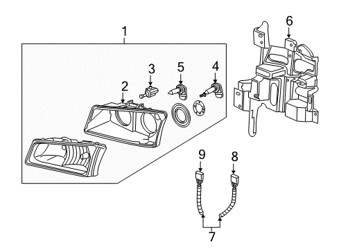 2005 Chevy Silverado 1500 Bulbs Diagram