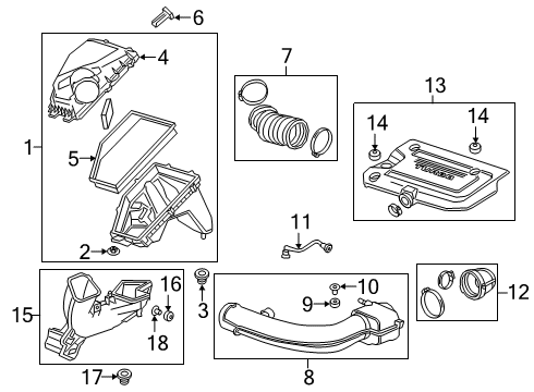2024 Cadillac XT4 Air Intake Diagram