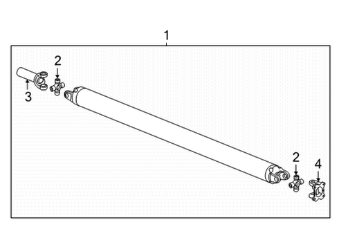 2021 Chevy Silverado 3500 HD Drive Shaft - Rear Diagram