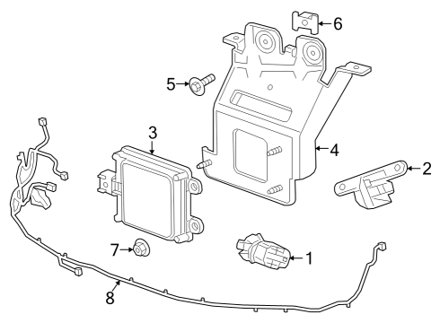 2023 Chevy Blazer Electrical Components - Front Bumper Diagram