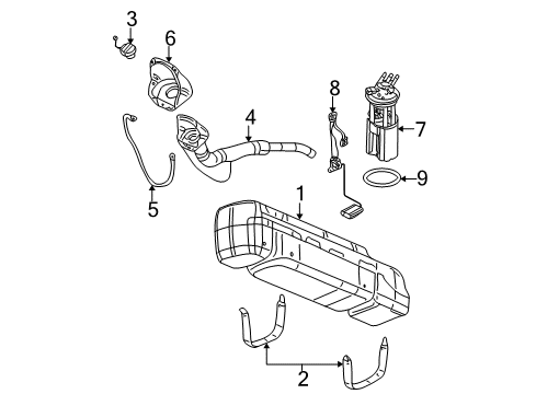 2001 GMC Sierra 3500 Diesel Fuel Supply Diagram