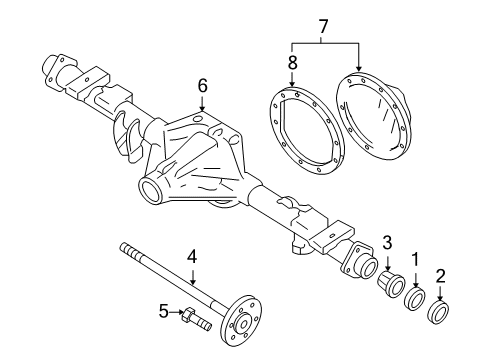 2011 GMC Sierra 1500 Axle Housing - Rear Diagram