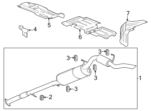2023 GMC Canyon Exhaust Components Diagram
