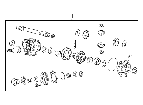 2010 Cadillac CTS Carrier & Front Axles Diagram