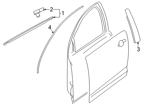 2013 Chevy Caprice Exterior Trim - Front Door Diagram