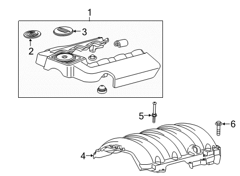 2017 Cadillac Escalade Engine Appearance Cover Diagram