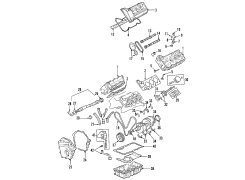 2002 Oldsmobile Aurora Exhaust Camshaft Diagram for 12553372
