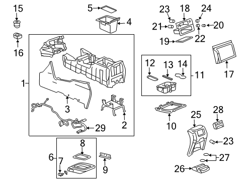 2005 Chevy Suburban 1500 Center Console Diagram