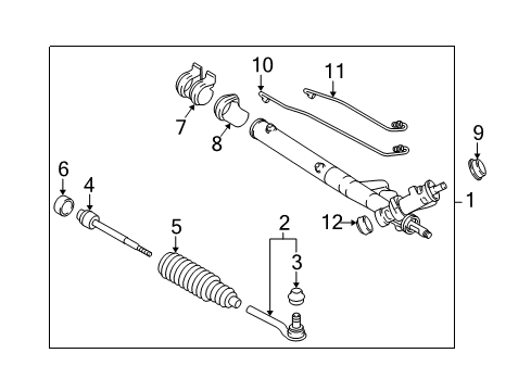 2003 Buick Park Avenue P/S Pump & Hoses, Steering Gear & Linkage Diagram