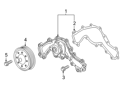 2018 Cadillac XT5 Cooling System, Radiator, Water Pump, Cooling Fan Diagram