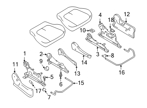 2001 Chevy Tracker Seat Adjuster Bolt Diagram for 91177715
