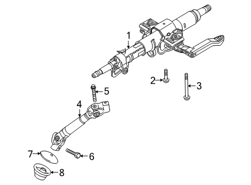 2008 Saturn Astra Steering Column Diagram for 93356638