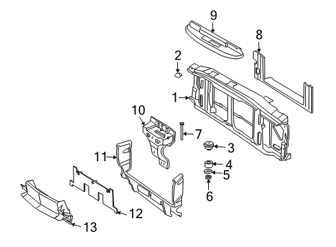 1996 GMC Jimmy Radiator Support Diagram