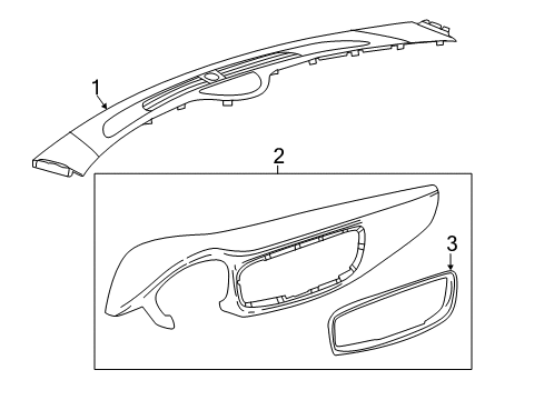 2019 Buick Enclave Cluster & Switches, Instrument Panel Diagram 6 - Thumbnail