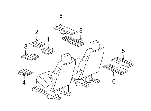 2008 GMC Acadia Tracks & Components Diagram