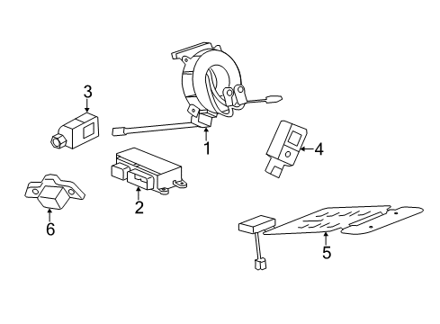 2013 Cadillac ATS Air Bag Components Diagram