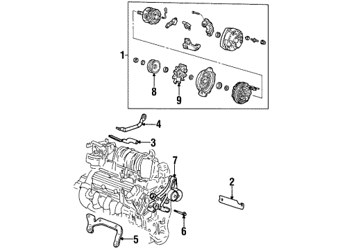 1997 Buick LeSabre Mount Brace Diagram for 24503633