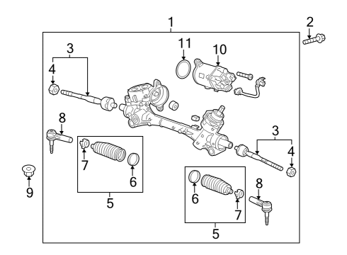 2024 Cadillac XT4 Steering Gear & Linkage Diagram