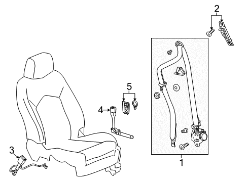 2022 Chevy Trax Seat Belt Diagram
