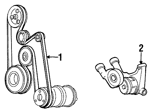 1997 Buick Riviera Belts & Pulleys Diagram