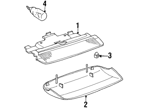 2002 Saturn SC1 High Mount Lamps Diagram